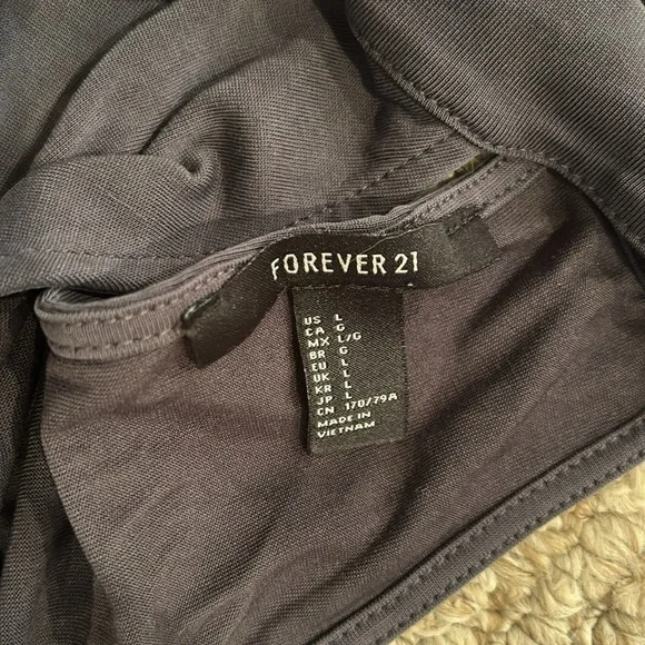 Forever 21 Dark Grey High Neck Romper size L - Picture 3 of 4